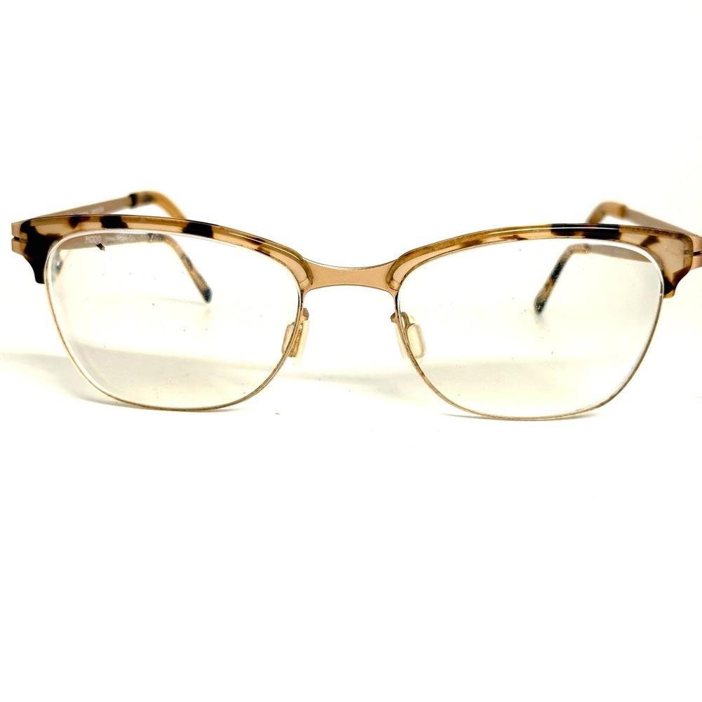 Modo 4515 Titanium Eyeglasses Gold Tortoise Cat Eye Frames 51-18-140 BLSTT